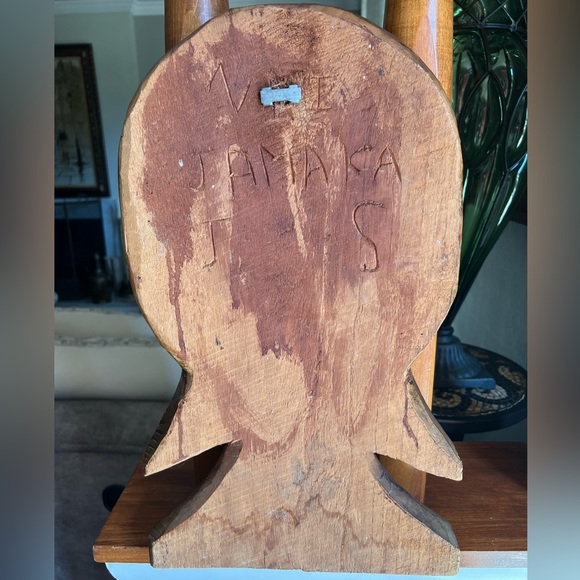 80’s Authentic Carved Wood Signed JAMAKA J S - Picture 3 of 4